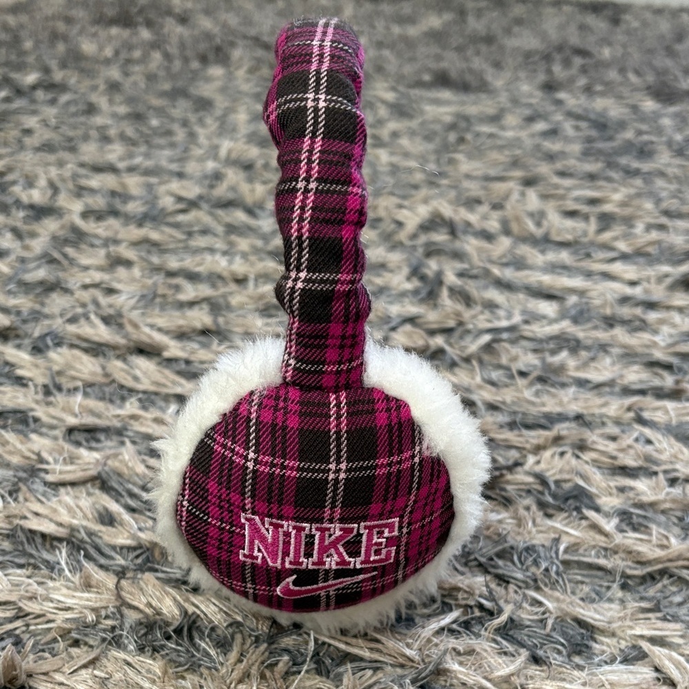 Nike Pink Plaid Earmuffs, Adjustable Length - Picture 8 of 8